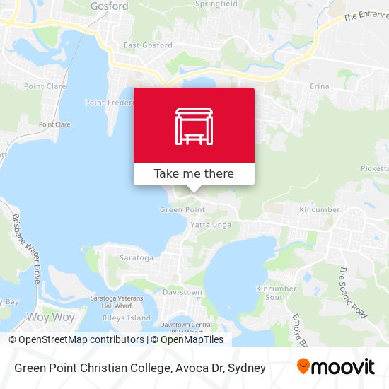 Green Point Christian College, Avoca Dr map