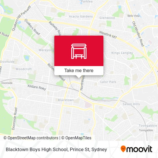 Blacktown Boys High School, Prince St map