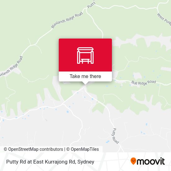 Putty Rd at East Kurrajong Rd map