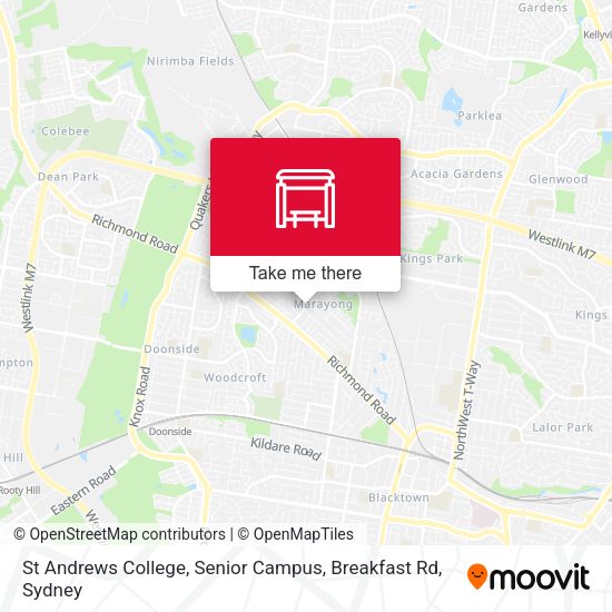 St Andrews College, Senior Campus, Breakfast Rd map