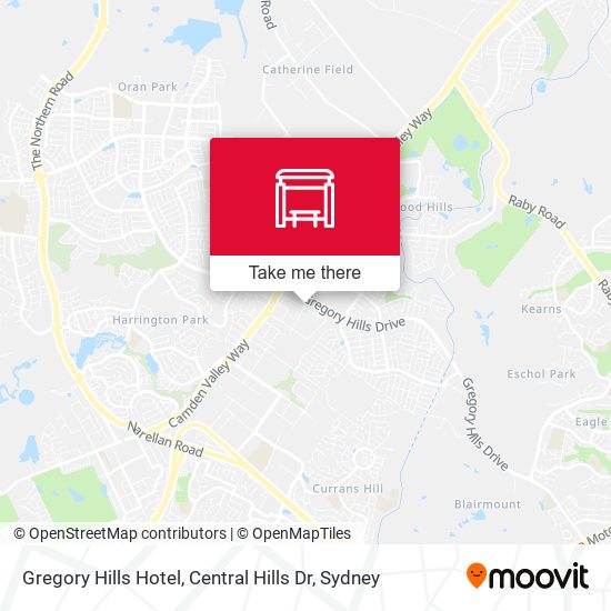 Gregory Hills Hotel, Central Hills Dr map