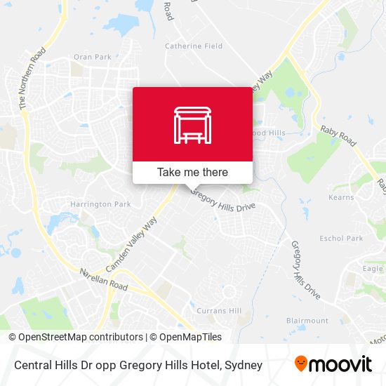 Central Hills Dr opp Gregory Hills Hotel map