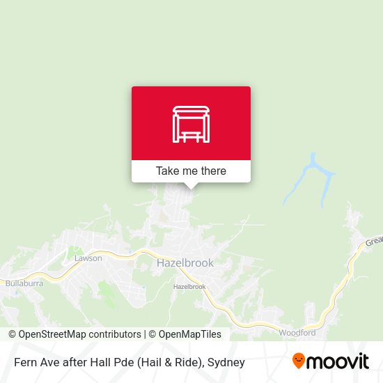 Fern Ave after Hall Pde (Hail & Ride) map