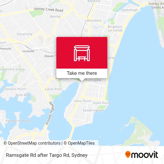 Ramsgate Rd after Targo Rd map
