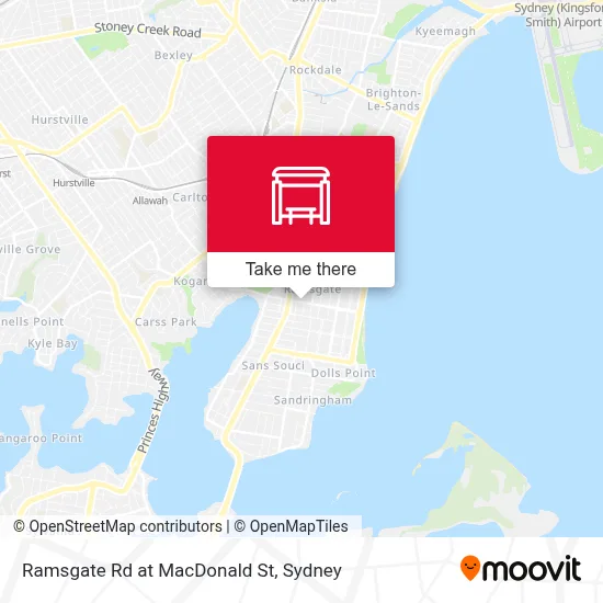 Mapa Ramsgate Rd at MacDonald St