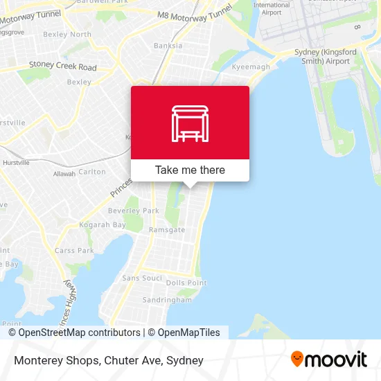 Mapa Monterey Shops, Chuter Ave