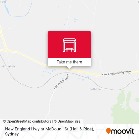 New England Hwy at McDouall St (Hail & Ride) map
