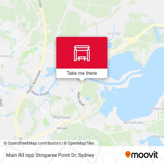Main Rd opp Stingaree Point Dr map