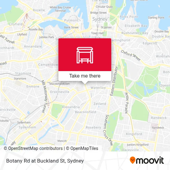 Mapa Botany Rd at Buckland St