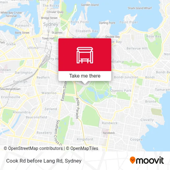 Mapa Cook Rd before Lang Rd