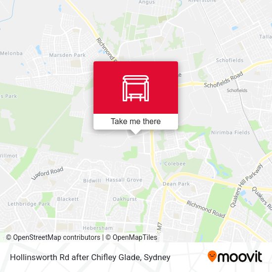 Hollinsworth Rd after Chifley Glade map
