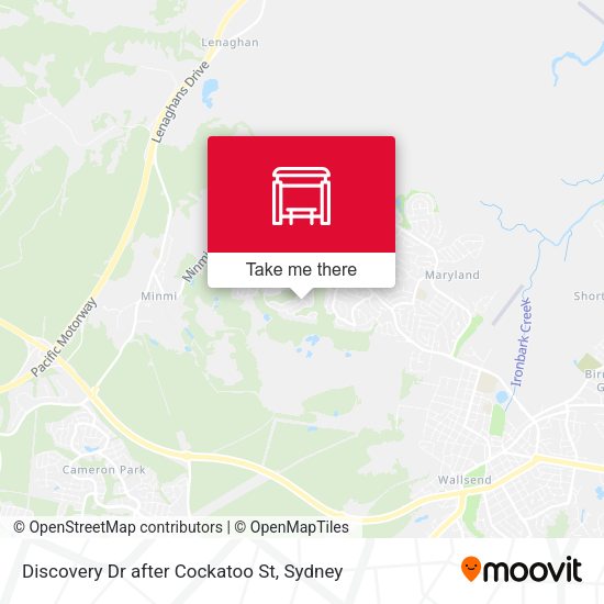 Discovery Dr after Cockatoo St map