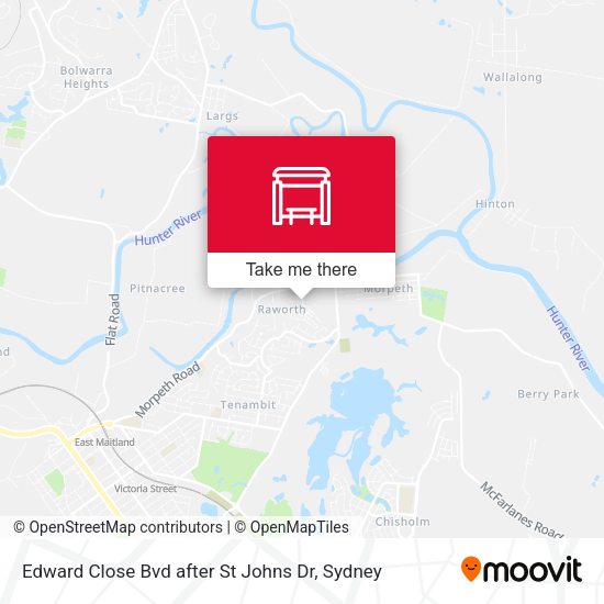Edward Close Bvd after St Johns Dr map