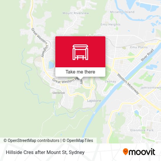 Hillside Cres after Mount St map