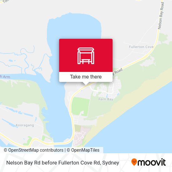Nelson Bay Rd before Fullerton Cove Rd map