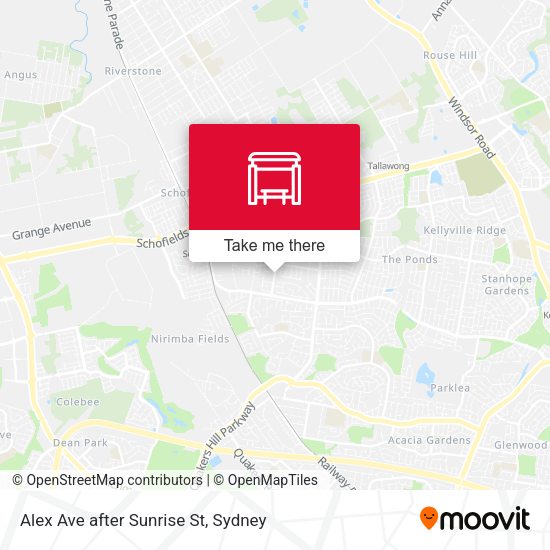 Alex Ave after Sunrise St map