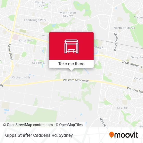 Gipps St after Caddens Rd map