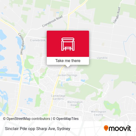 Sinclair Pde opp Sharp Ave map