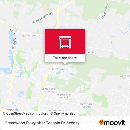 Greenwood Pkwy after Tengala Dr map