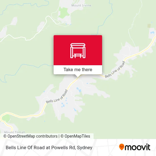 Mapa Bells Line Of Road at Powells Rd
