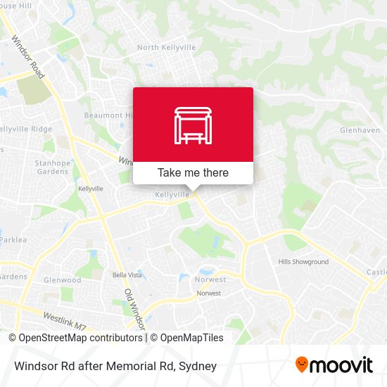 Windsor Rd after Memorial Rd map