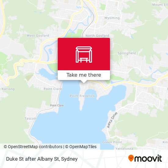 Duke St after Albany St map