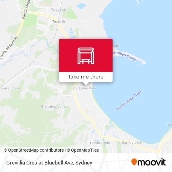 Grevillia Cres at Bluebell Ave map