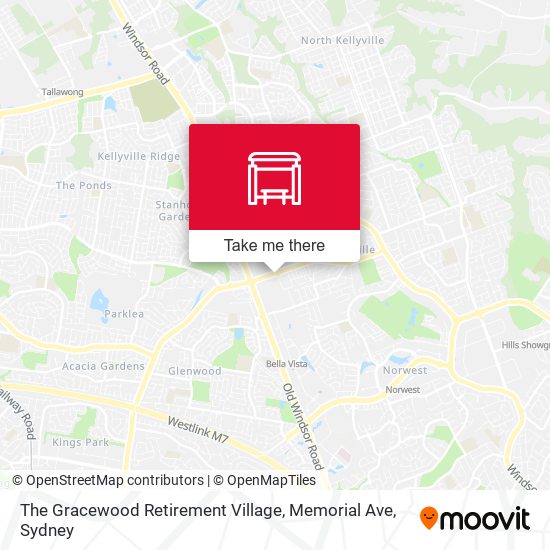 The Gracewood Retirement Village, Memorial Ave map