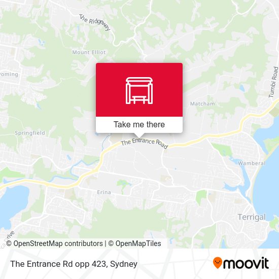 The Entrance Rd opp 423 map
