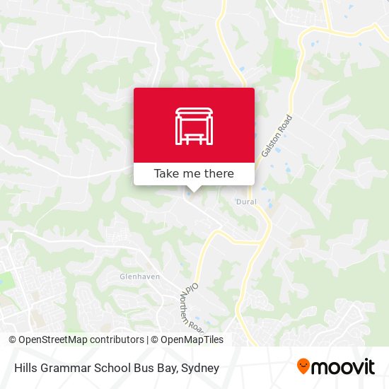 Hills Grammar School Bus Bay map