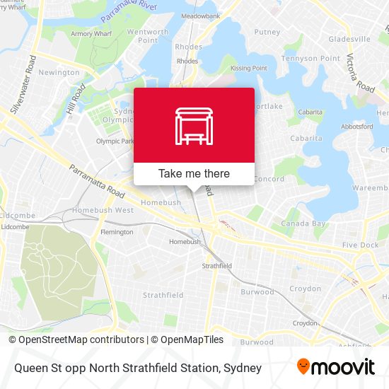 Queen St opp North Strathfield Station map