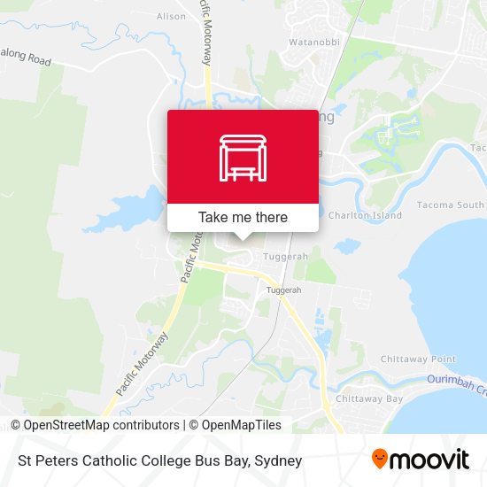 St Peters Catholic College Bus Bay map