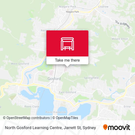 North Gosford Learning Centre, Jarrett St map