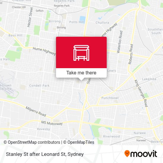 Stanley St after Leonard St map