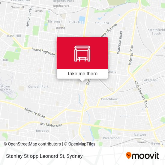 Stanley St opp Leonard St map