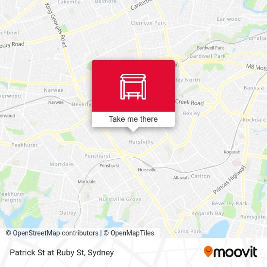 Mapa Patrick St at Ruby St