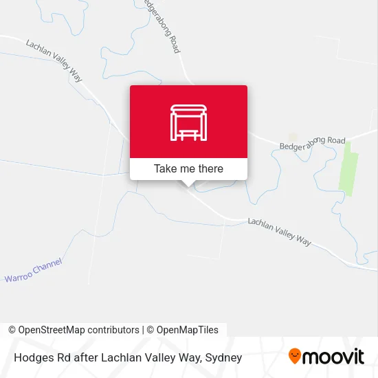 Hodges Rd after Lachlan Valley Way map