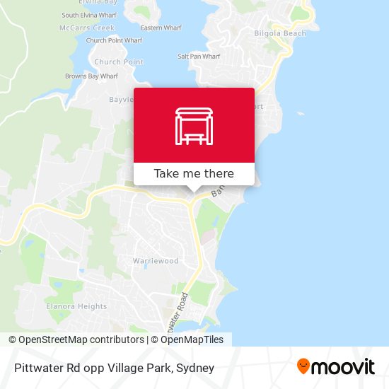 Pittwater Rd opp Village Park map