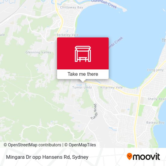 Mingara Dr opp Hansens Rd map