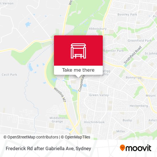 Frederick Rd after Gabriella Ave map