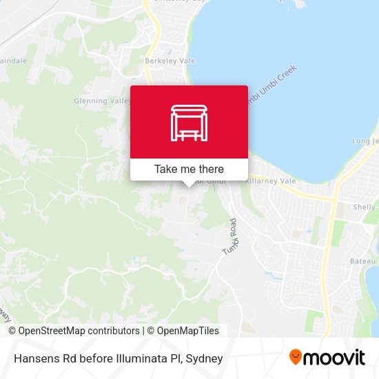 Hansens Rd before Illuminata Pl map