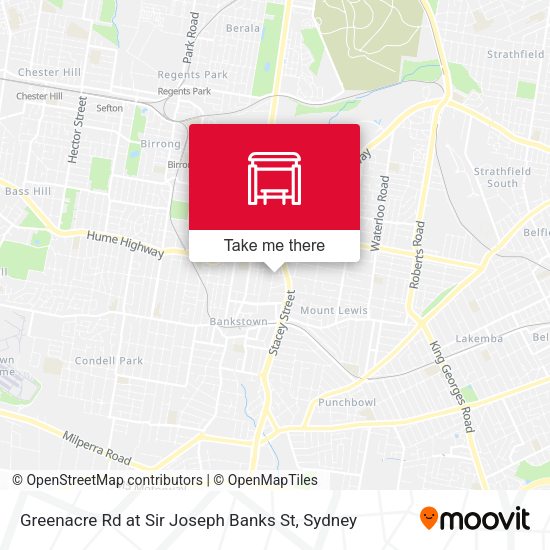 Greenacre Rd at Sir Joseph Banks St map