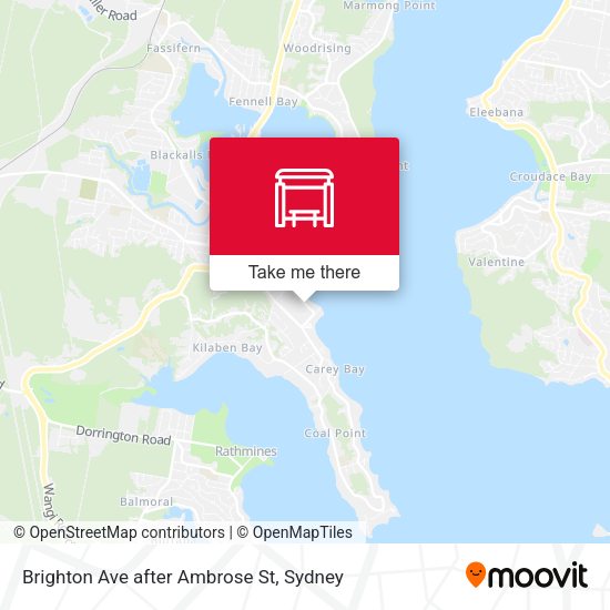 Brighton Ave after Ambrose St map