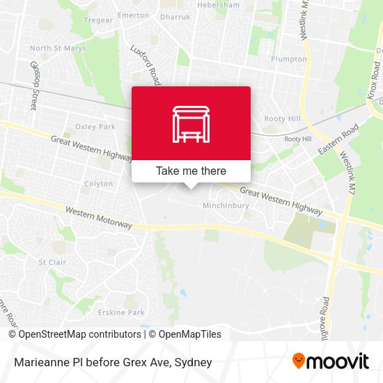 Marieanne Pl before Grex Ave map