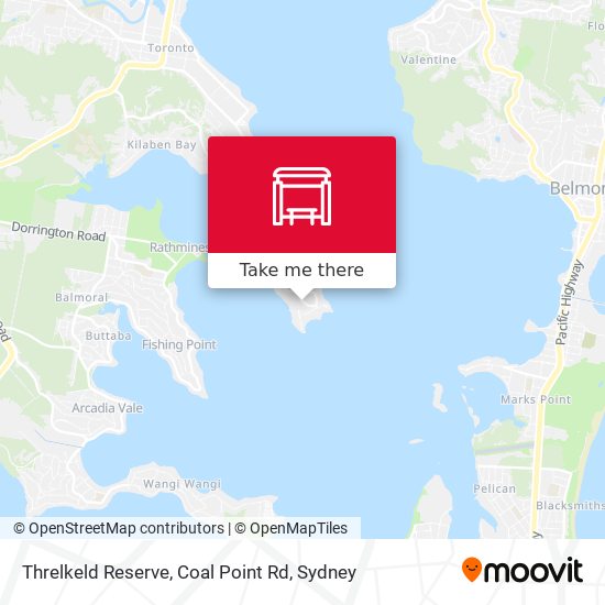 Threlkeld Reserve, Coal Point Rd map