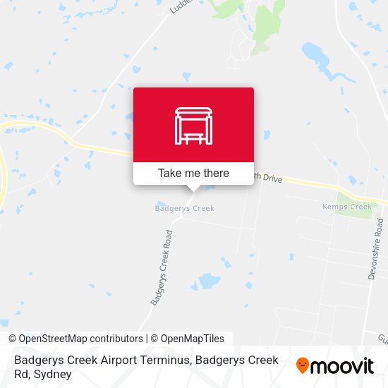 Badgerys Creek Airport Terminus, Badgerys Creek Rd stop Routes