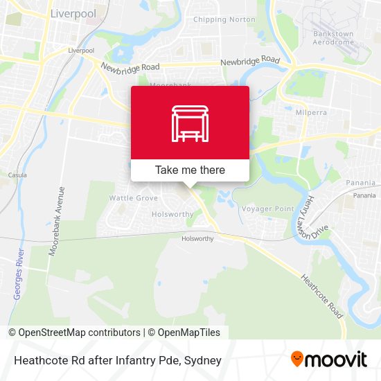 Heathcote Rd after Infantry Pde map
