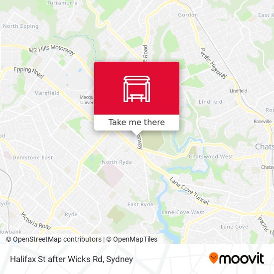 Halifax St after Wicks Rd map