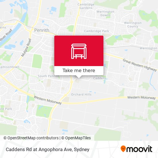 Caddens Rd at Angophora Ave map