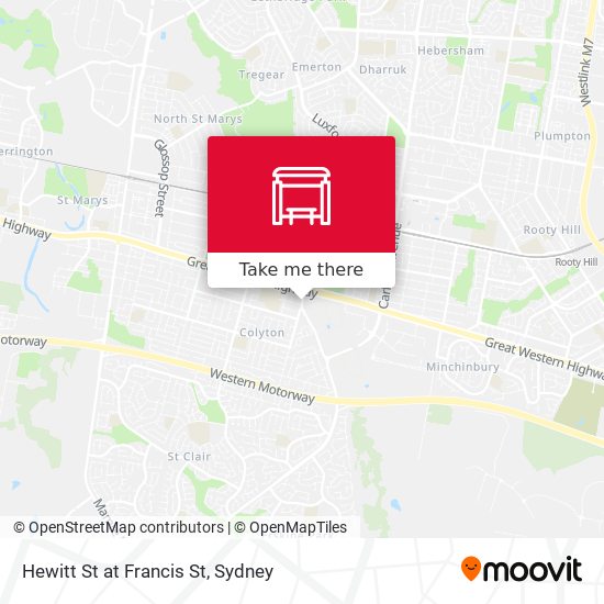 Hewitt St at Francis St map